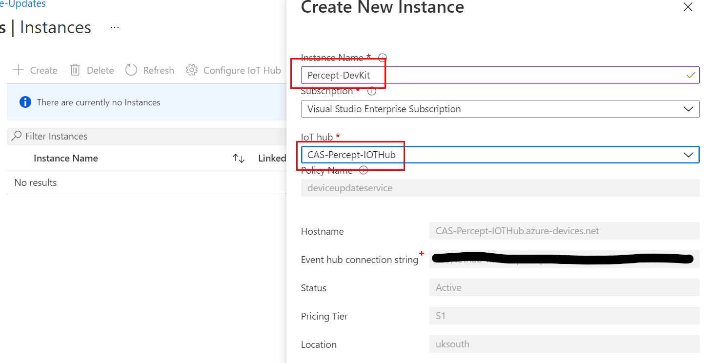 Creating the Instance