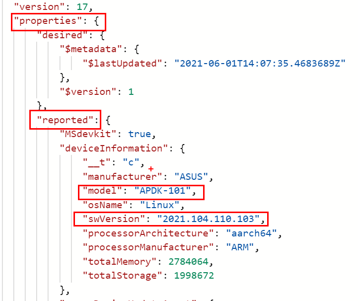 Device Twin Report