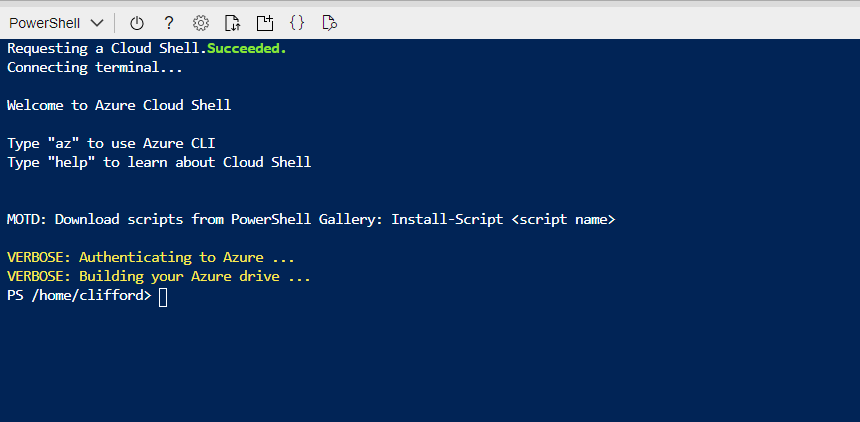 Azure CLI Window