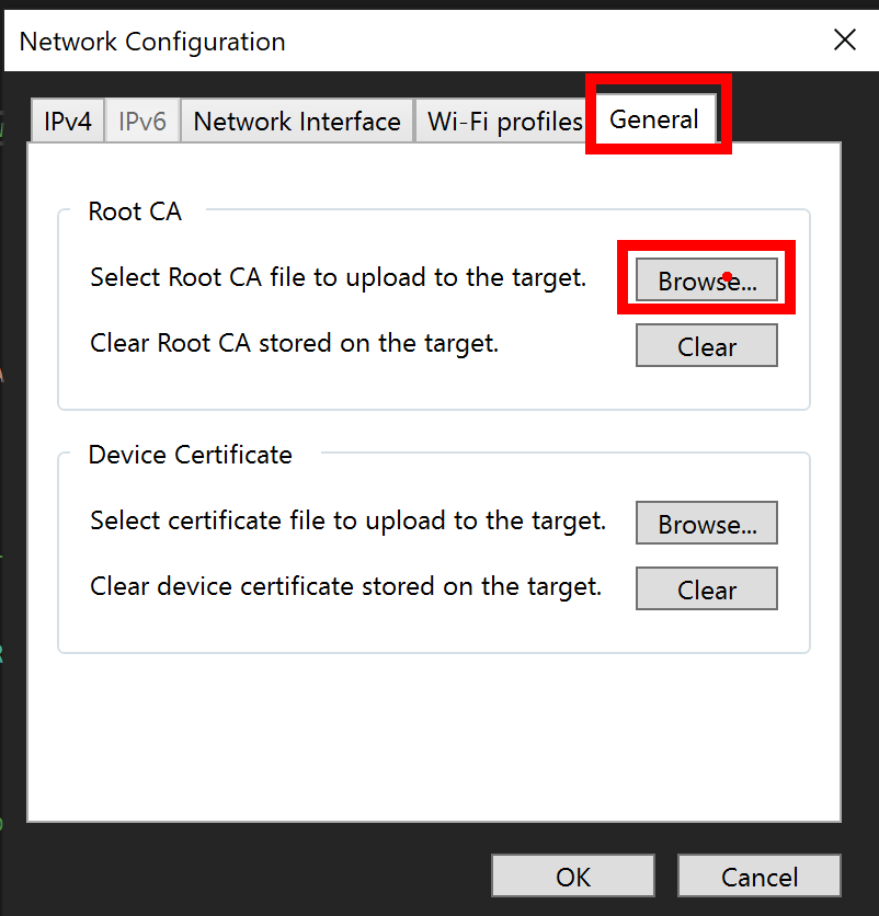 Network Configuration Dialog