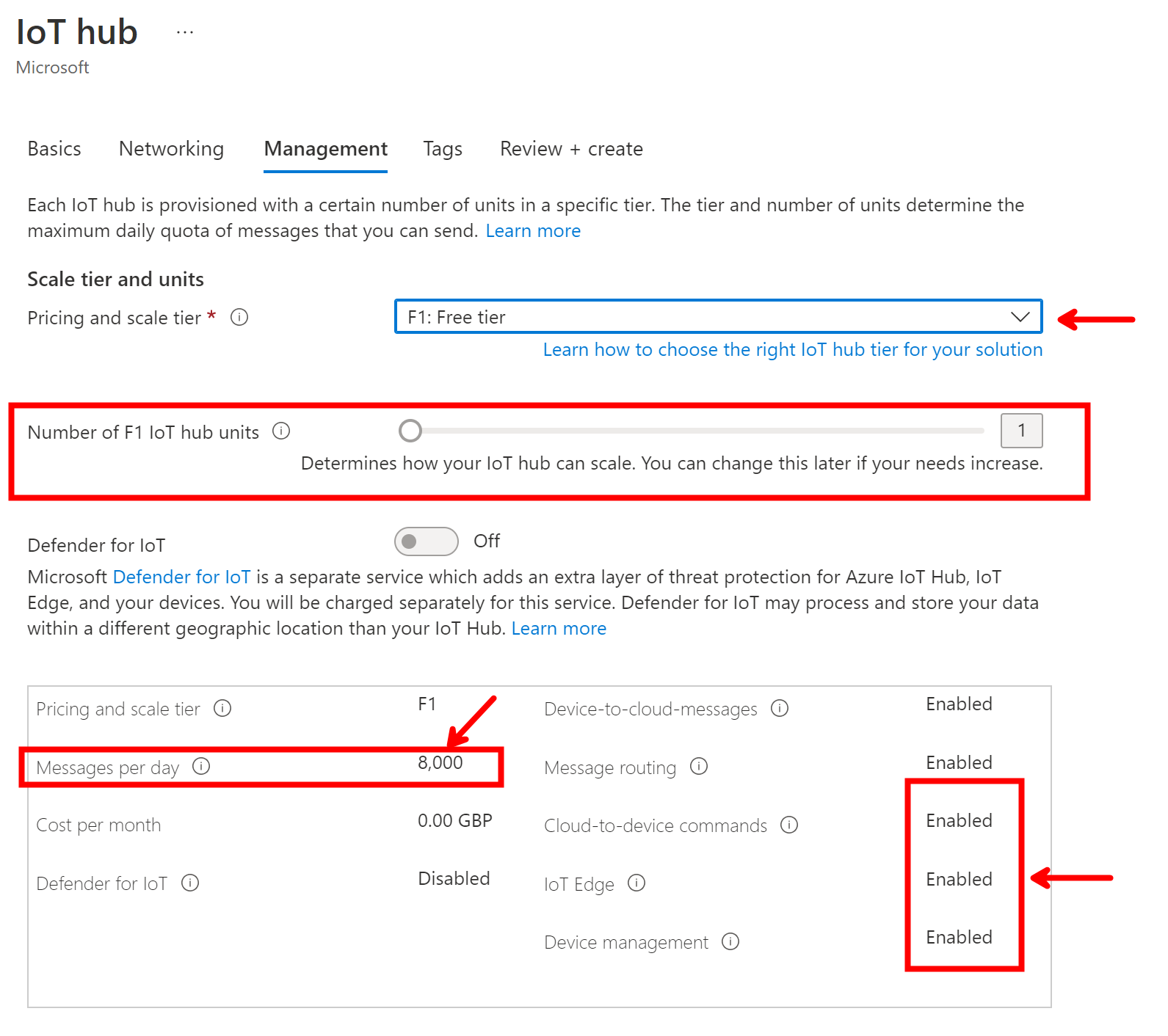 IoT Hub Tier Set-up